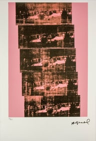 ANDY WARHOL 'GANGSTER FUNERAL' LITHOGRAPH