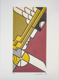 ROY LICHTENSTEIN 'SALUTE TO AVIATION' LITHOGRAPH