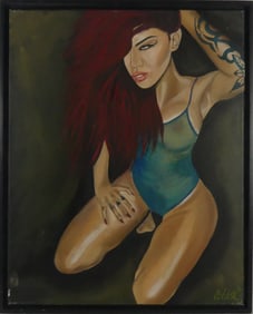 CHRISTINA MADISON 'WOMAN' OIL PAINTING ON CANVAS