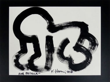 KEITH HARING (AFTER) ACRYLIC ON PAPER
