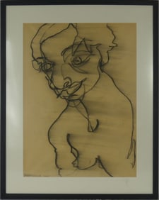 GONZALO FUENMAYOR NUDE CHARCOAL DRAWING
