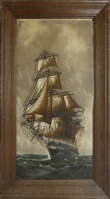 NEVANO 'CLIPPER SHIP' OIL PAINTING ON CANVAS