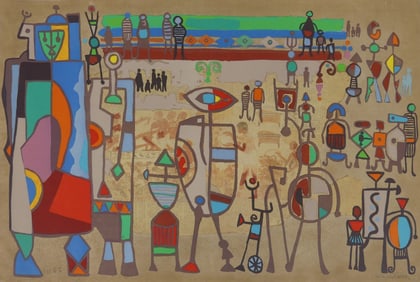 MAYEU PASSA 'ABIDOS' LITHOGRAPH