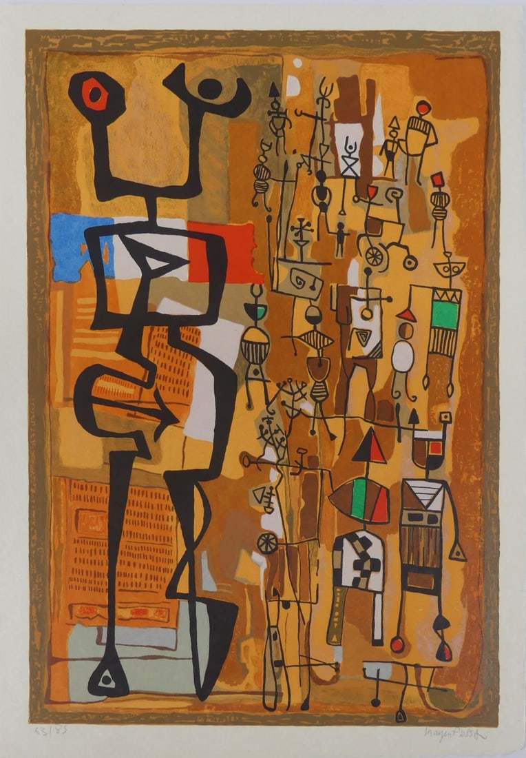 MAYEU PASSA 'RUE DU MARCHE' LITHOGRAPH (1 of 7)