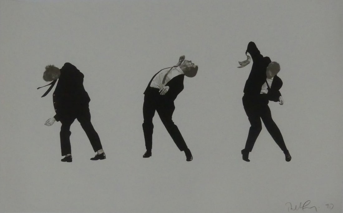 ROBERT LONGO 'MEN IN THE CITIES, PLATE I': Robert Longo 'Men in the Cities, Plate I' lithograph on wove paper. Signed and dated in the plate lower right. Sheet measures 39 3/4" x 25 3/4".