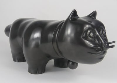 FERNANDO BOTERO BRONZE SCULPTURE OF A CAT