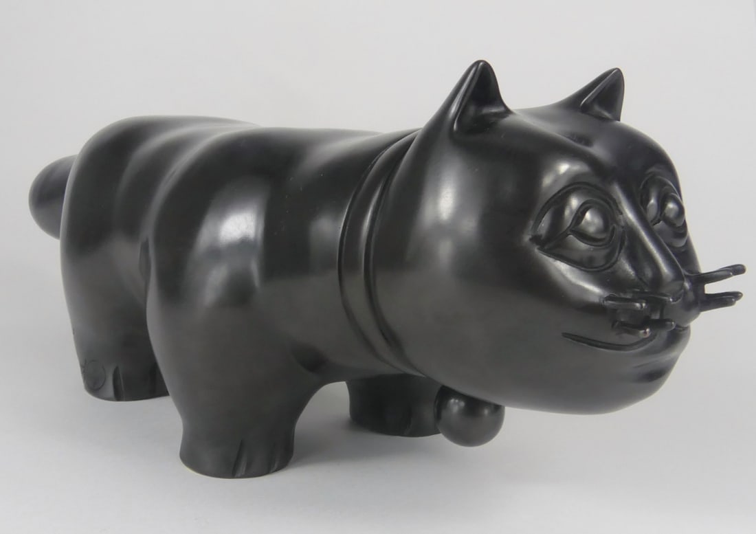 FERNANDO BOTERO BRONZE SCULPTURE OF A CAT (1 of 9)