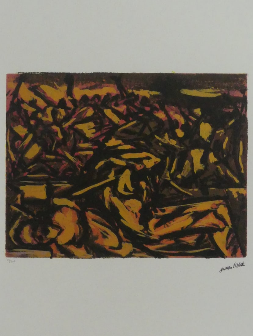 JACKSON POLLOCK 'UNTITLED' LITHOGRAPH: Jackson Pollock 'Untitled' lithograph. Signed in the plate lower right. Numbered in pencil 125/300. Sheet measures 27 1/2" x 19 3/4".