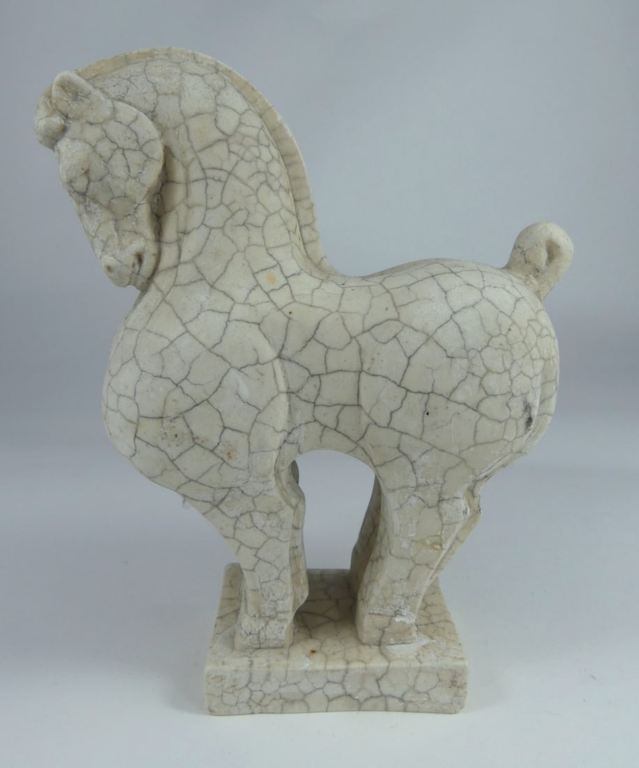 CHINESE CRACKLE GLAZED HORSE STATUE (1 of 6)