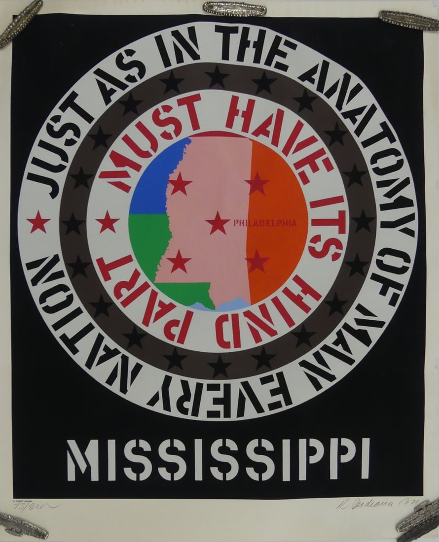 ROBERT INDIANA 'MISSISSIPPI' SILKSCREEN (1 of 8)