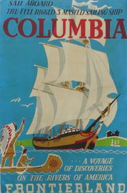 WALT DISNEY COLUMBIA FRONTIERLAND POSTER
