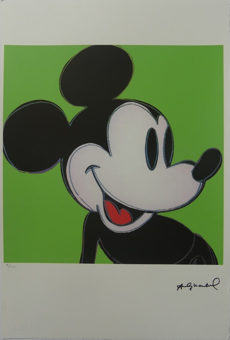 ANDY WARHOL 'GREEN MICKEY MOUSE' LITHOGRAPH (1 of 7)
