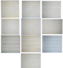 10pc AGNES MARTIN LITHOGRAPHS ON VELLUM