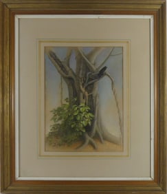 WERNER GROSHANS 'FLORIDA TREE' PASTEL ON PAPER