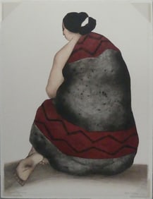 R.C. GORMAN 'WOMAN WITH MANTA' RECORD IMPRESSION