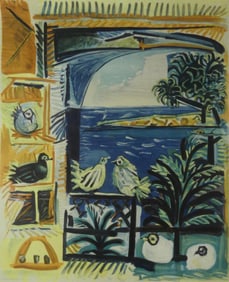 PABLO PICASSO 'COTE D'AZUR' SIGNED POSTER
