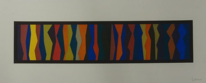 SOL LEWITT 'IRREGULAR ZIGZAG BANDS' LITHOGRAPH