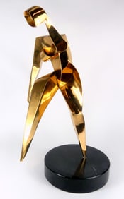 NORMAN GARDNER 'DANCER' GILT BRONZE SCULPTURE