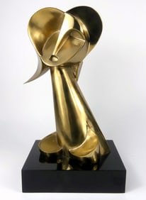 NORMAN GARDNER 'BUST' GILT BRONZE SCULPTURE