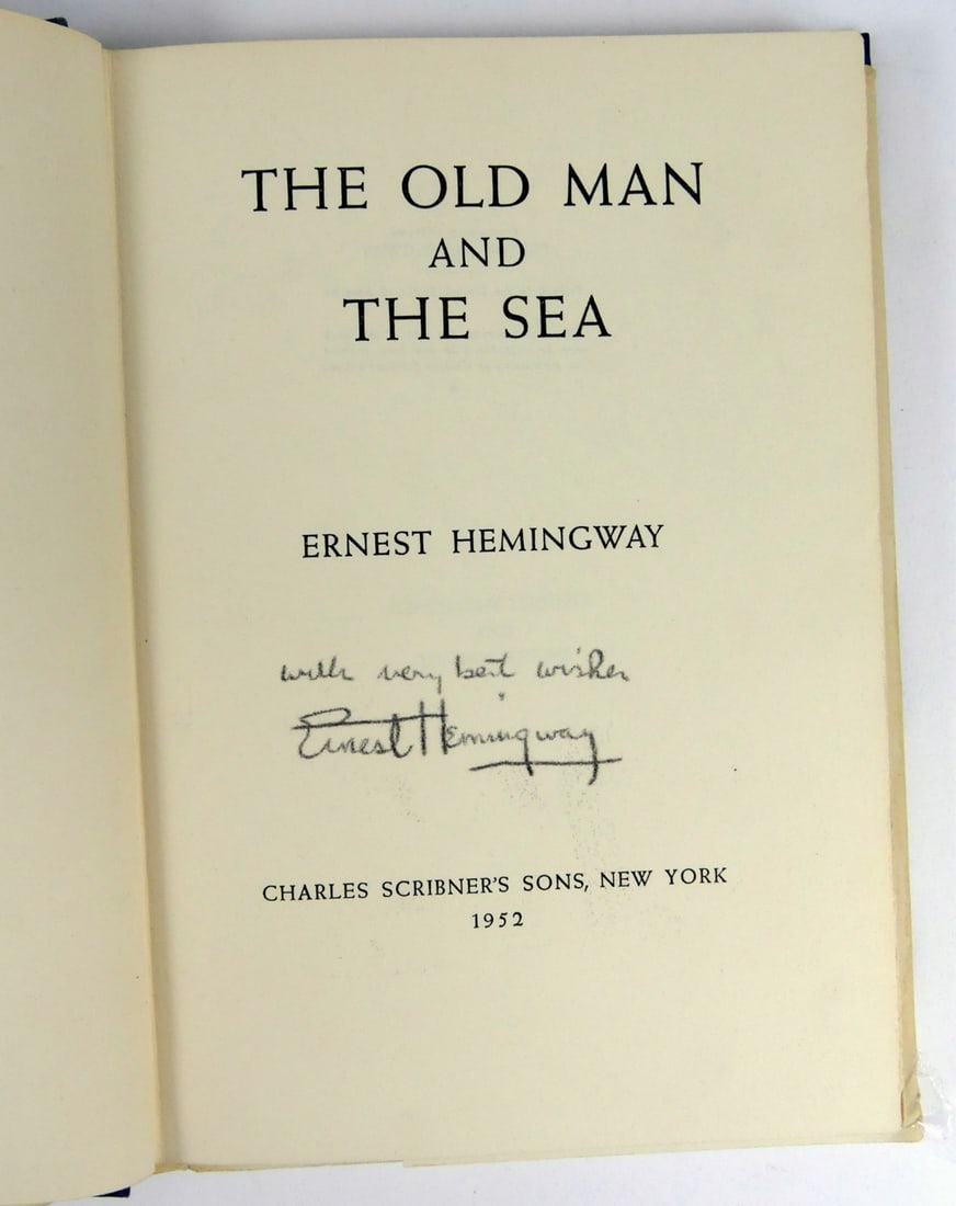 ERNEST HEMINGWAY 'OLD MAN & THE SEA' SIGNED BOOK (1 of 7)