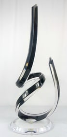 DAVID MUNIZ FREEFORM ACRYLIC RIBBON SCULPTURE