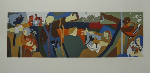 JACOB LAWRENCE 'NEW YORK IN TRANSIT I' SIGNED