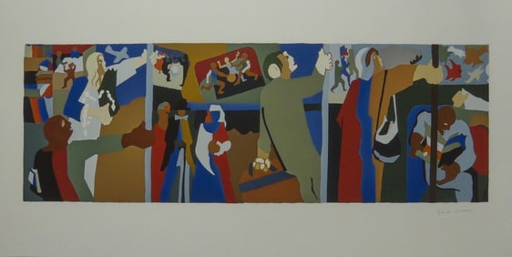 JACOB LAWRENCE 'NEW YORK IN TRANSIT II' SIGNED