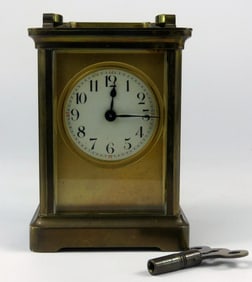 DUVERDREY & BLOQUEL FRENCH BRASS CARRIAGE CLOCK