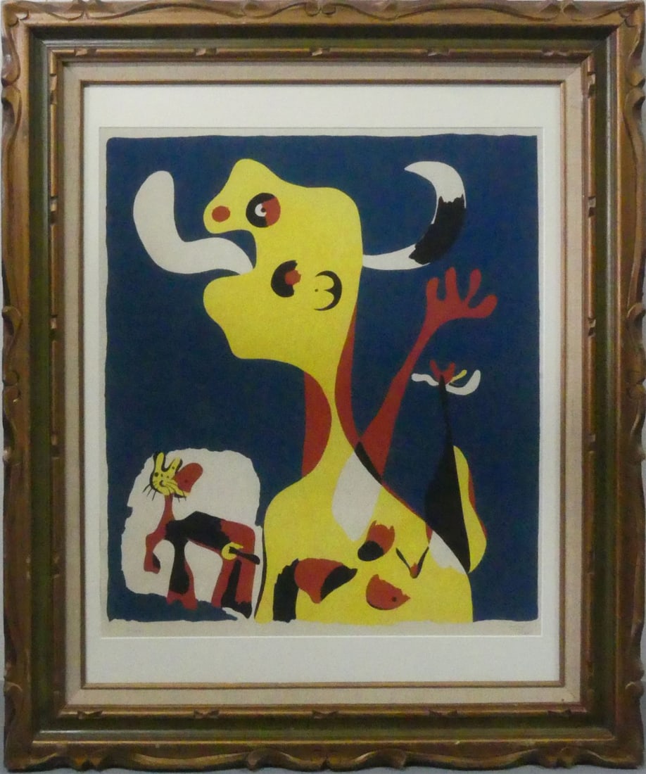 JOAN MIRO 'WOMAN & DOG IN FRONT OF THE MOON' (1 of 6)