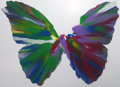 DAMIEN HIRST 'BUTTERFLY' SPIN PAINTING