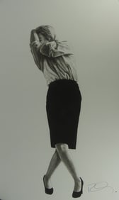 ROBERT LONGO 'CINDY' SIGNED OFFSET LITHOGRAPH