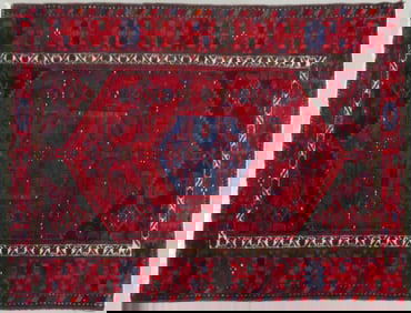 PERSIAN HAND WOVEN WOOL RUG