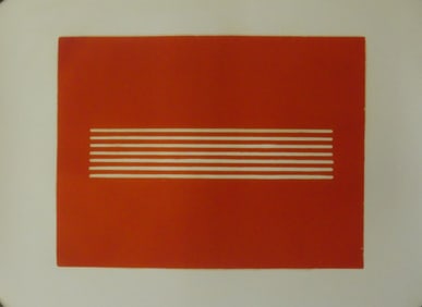 DONALD JUDD 'UNTITLED' PRINT IN CADMIUM RED