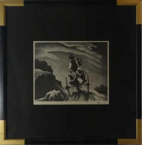 THOMAS HART BENTON 'GOIN HOME' SIGNED LITHOGRAPH