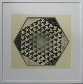 M.C. ESCHER 'VERBUM' SIGNED OFFSET LITHOGRAPH