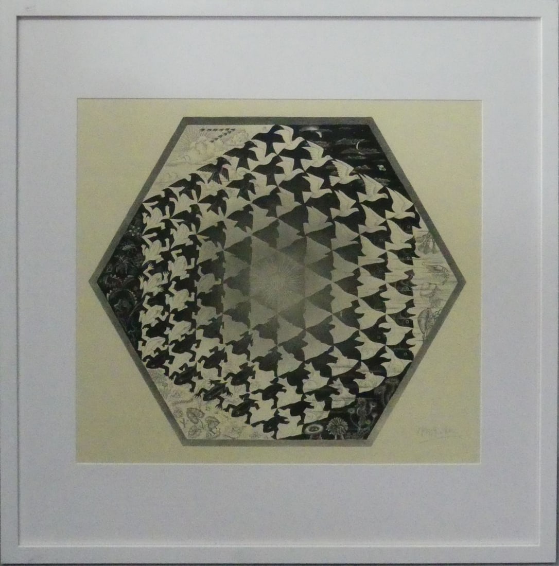M.C. ESCHER 'VERBUM' SIGNED OFFSET LITHOGRAPH (1 of 6)
