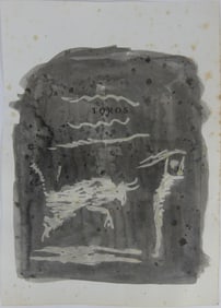 PICASSO 'TOROS' MIXED MEDIA ON BOOK PAGE