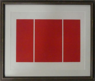 DONALD JUDD 'UNTITLED, 1988' PRINT IN CADMIUM RED