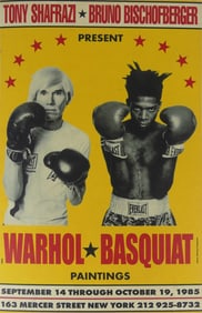 WARHOL BASQUIAT SHAFRAZI BOXING POSTER