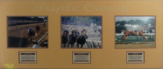 3pc AUTOGRAPHED JOCKEY HORSE RACING PHOTOS w COA
