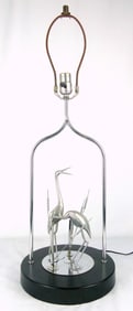 CURTIS JERE STYLE 'HERONS' CHROME LAMP