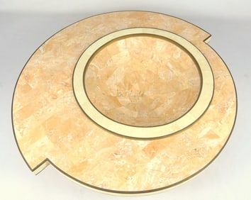 ART DECO STYLE TESSELLATED STONE CENTER BOWL