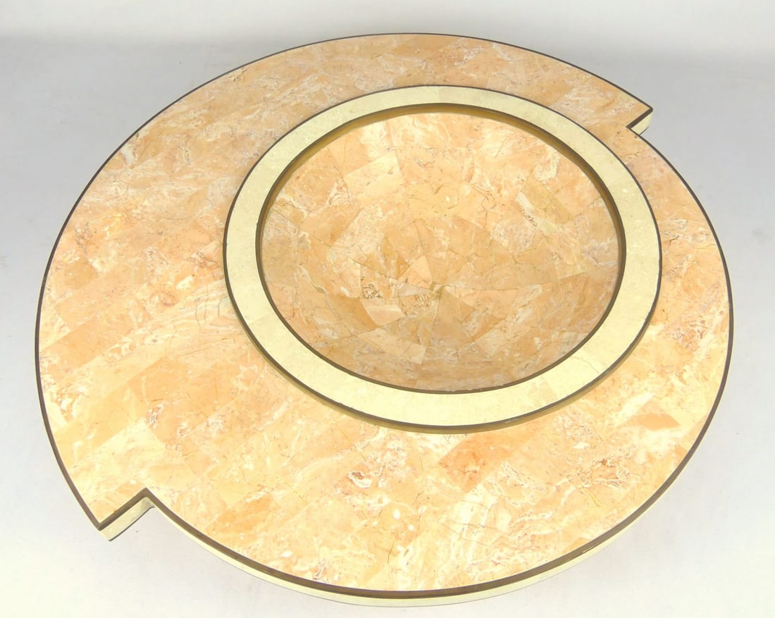 ART DECO STYLE TESSELLATED STONE CENTER BOWL (1 of 5)