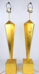 PR MID-CENTURY MODERN GOLD TABLE LAMPS