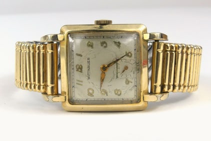 VINTAGE WITTNAUER GOLD FILLED TANK WRISTWATCH