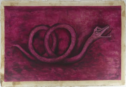 RUFINO TAMAYO 'QUETZACOATL (SNAKE GOD)' PAINTING