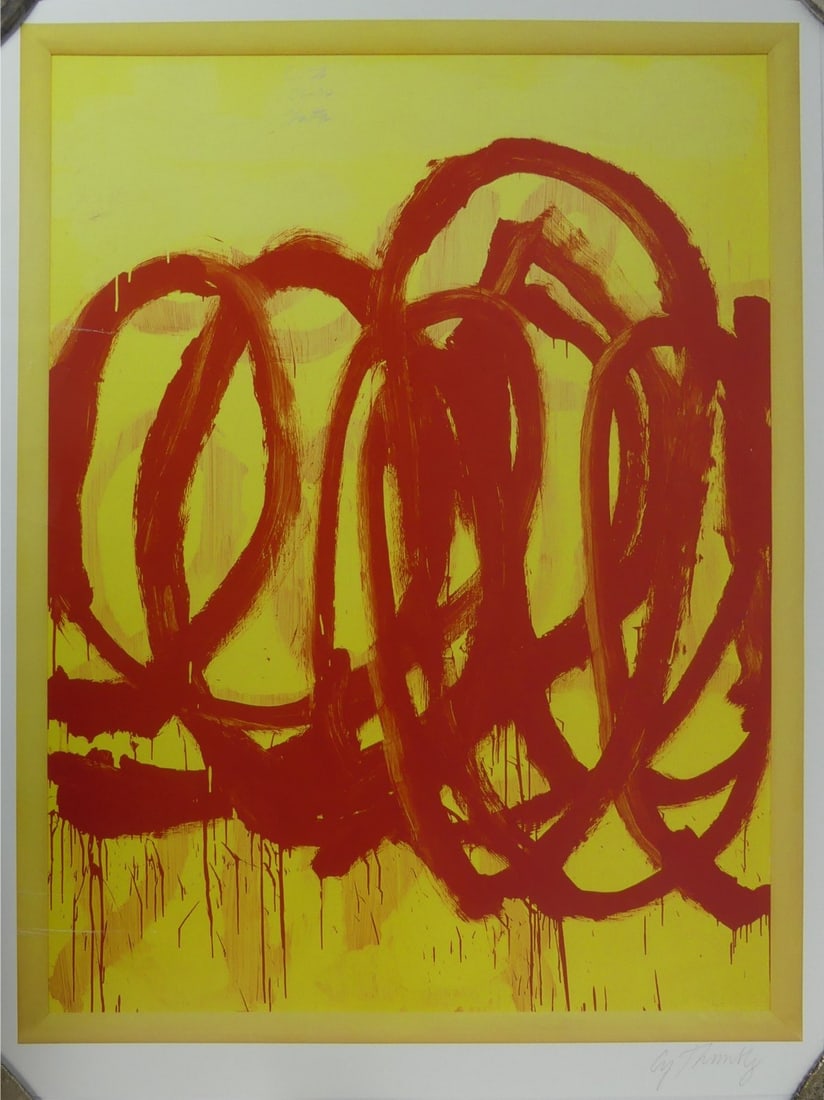 CY TWOMBLY 'UNTITLED, 2007' SIGNED OFFSET LITHO (1 of 7)