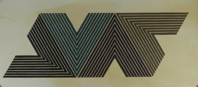 FRANK STELLA 'V SERIES' SIGNED PRINT