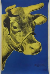 ANDY WARHOL YELLOW COW LITHOGRAPH SIGNED