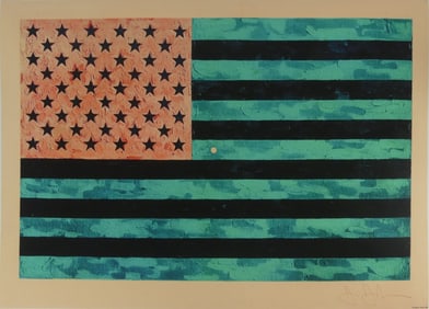 JASPER JOHNS 'FLAG (MORATORIUM)'